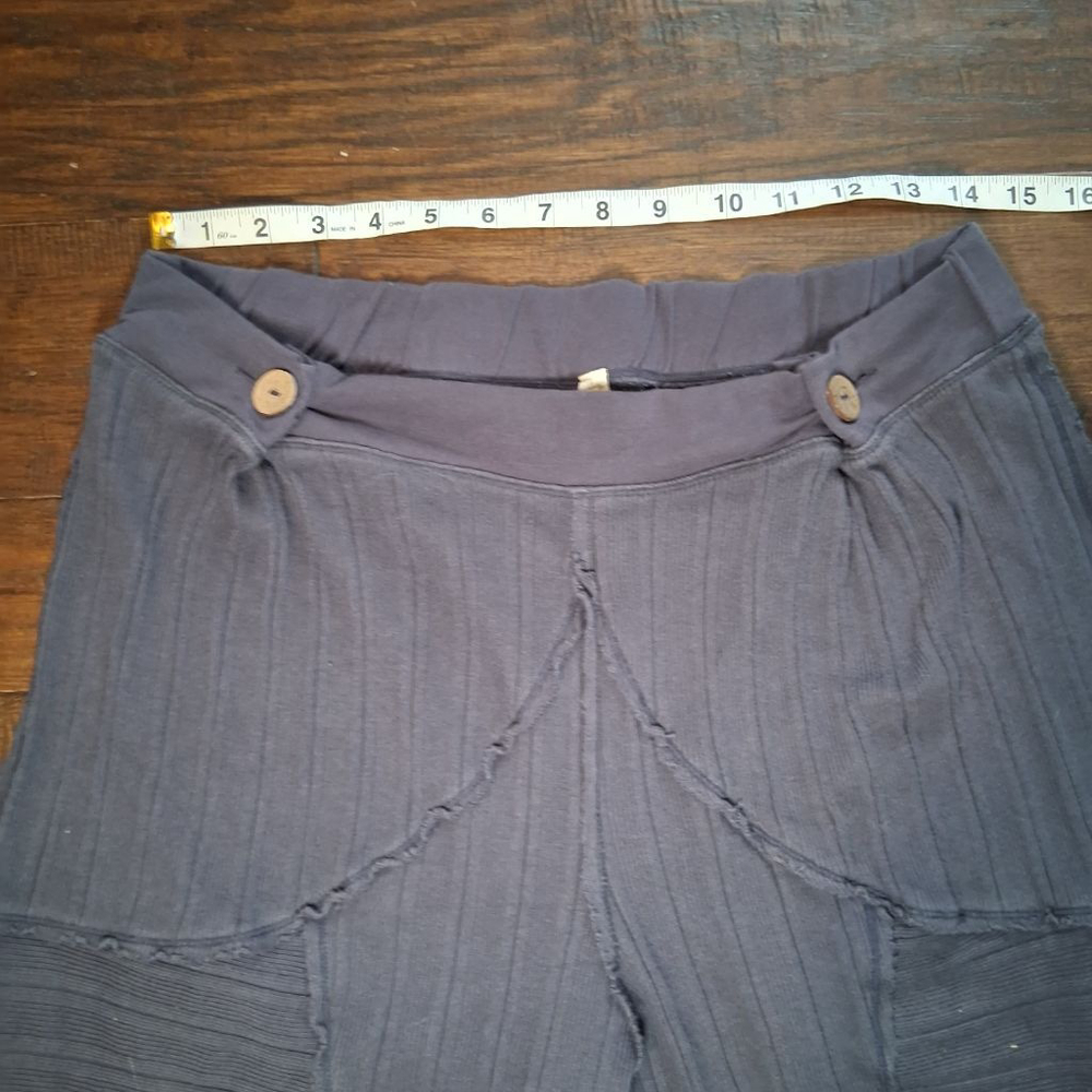 Free People FP Movement Good Feels Ribbed Harem Joggers Black Pearl Womens Small - Picture 6 of 10